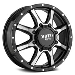 Moto Metal MO995 Dually Front 20x8.25 8x210 127 ET 154.3 CB Gloss Black Machined