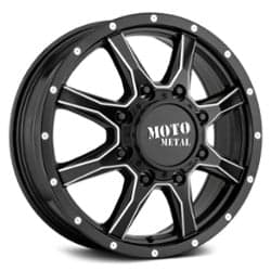 Moto Metal MO995 Dually Front 20x8.25 8x165.1 127 ET 117 CB Satin Black Milled