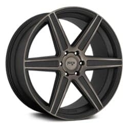 Niche Carina M236 24x10 5x139.7 25 ET 78.1 CB Matte Black with Machined Face and Double Dark Tint