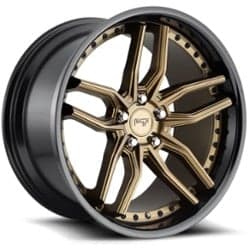 Niche Methos M195 19x8.5 5x120 35 ET 72.56 CB Matte Bronze Black Bead Ring