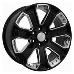 OE Replica Wheels CV93B 22x9 6x139.7 24 ET 78.1 CB Black with Chrome