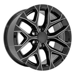 OE Replica Wheels CV98B 24x10 6x139.7 24 ET 78.1 CB Black Wheel with Milled Edge