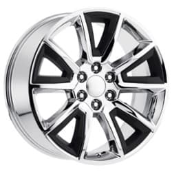 Performance Replicas PR168 22x9 6x139.7 24 ET 78.3 CB Chrome w/Matte Black Accents