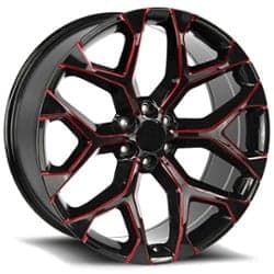 Performance Replicas PR176 20x9 6x139.7 24 ET 78.1 CB Gloss Black Red Milled