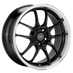 Enkei PF01 SS 17x8 5x114.3 50 ET 75 CB Gloss Black with Machined Lip