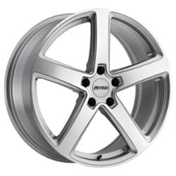 Petrol P2A 19x8 5x100 35 ET 72.1 CB Silver w/Machine Cut Face