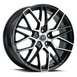 Platinum 459U Retribution 17x8 5x108 40 ET 72.56 CB Gloss Black with Diamond Cut Face and Clear Coat