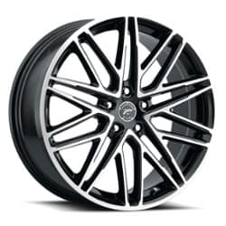 Platinum 460U Atonement 20x8.5 5x112 35 ET 66.6 CB Gloss Black with Diamond Cut Face and Clear Coat