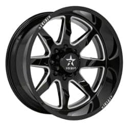 RBP Wheel 81R Saharan 22x12 Blank 8 Lug -44 ET 110 CB Black Milled