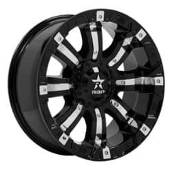 RBP Wheel 94R Colt 17x9 5x127/5x139.7 -12 ET 78 CB Gloss Black w/Chrome Inserts