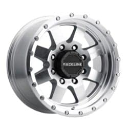 Raceline 935MC Defender 17x9 5x127 0 ET 83.8 CB Machined with Clear Coat