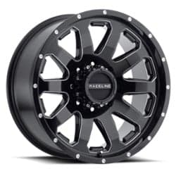 Raceline 938M Enforcer 20x9 5x127 -12 ET 78.1 CB Black with Milled Accents