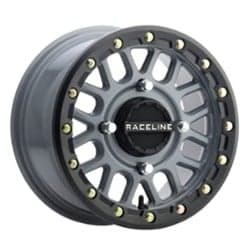 Raceline A93SG Podium 14x7 4x156 10 ET 132.5 CB Beadlock Stealth Gray True Beadlock