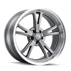 Ridler 606 17x7 5x120.65 0 ET 83.8 CB Gray W/ Milled Spokes & Diamond Lip