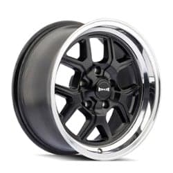 Ridler 610 17x7 5x127 0 ET 83.8 CB Matte Black/Polished Lip