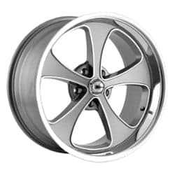 Ridler 645 18x9.5 5x120.65 0 ET 83.8 CB Gray w/Machined Face w/Polished Lip