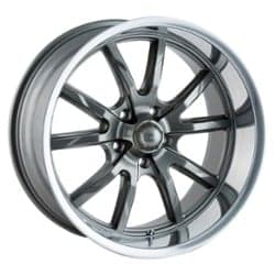 Ridler 650 22x9.5 5x120 18 ET 66.9 CB Gray w/Polished Lip