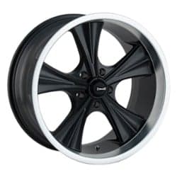 Ridler 651 22x9.5 5x120 18 ET 66.9 CB Matte Black w/Machined Lip