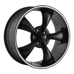 Ridler 695 20x8.5 5x120 34 ET 72.56 CB Matte Black W/ Machined Ring