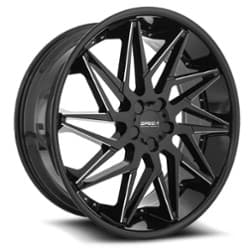 Spec-1 SPL-003 24x10 Blank 5 Lug 40 ET 74.1 CB Gloss Black Milled