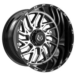 TIS Offroad 544MB 22x12 6x135/6x139.7 -44 ET 108 CB Machined Gloss Black