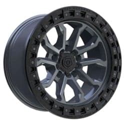 TIS Offroad 556AB 5 20x9 5x127 0 ET 71.5 CB Satin Anthracite with Cast Black Bead Ring