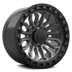 TIS Offroad 556AB 8 20x10 8x180 -20 ET 124.3 CB Satin Anthracite with Cast Black Bead Ring