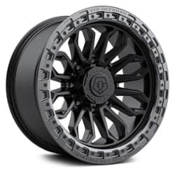 TIS Offroad 556BA 8 20x10 8x165.1 -20 ET 125.2 CB Satin Black with Cast Anthracite Lip Ring