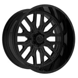 TIS Offroad 560B 22x12 5x135/5x150 -44 ET 110.2 CB Gloss Black w/Lip Logo