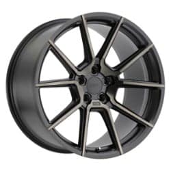 TSW Alloy Chrono 20x9 5x112 40 ET 66.6 CB Matte Black w/Machine Face & Dark Tint