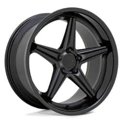 TSW Alloy Launch 19x8.5 5x112 32 ET 66.6 CB Matte Black w/Gloss Lip