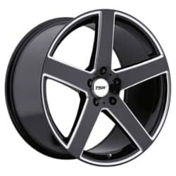 TSW Alloy Rivage 20x10 5x112 54 ET 72.1 CB Gloss Black W/Milled Spoke