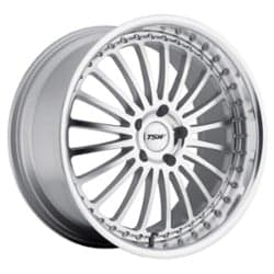 TSW Alloy Silverstone 22x9 5x120 35 ET 76.1 CB Silver W/Mirror Cut Face & Lip