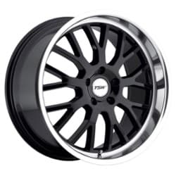 TSW Alloy Tremblant 20x10 5x120 25 ET 76 CB Gloss Black W/Mirror Cut Lip