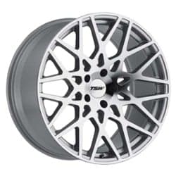 TSW Alloy Vale 17x8 5x108 40 ET 72.1 CB Silver W/Mirror Cut Face