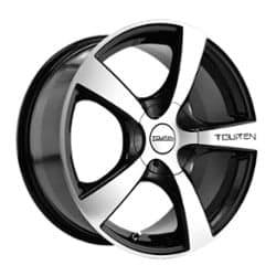 Touren TR9 3190 16x7 4x100/4x114.3 42 ET 67.1 CB Black/Machined Face/Machined Lip