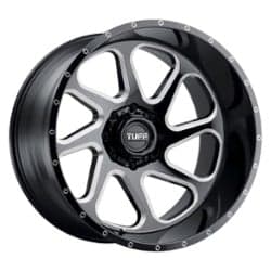 Tuff A.T. T2B Left 24x14 8x165.1 -72 ET 125.1 CB Gloss Black W/Milled Spoke