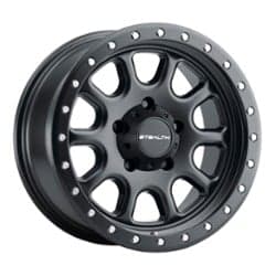 U.S. Wheel Aluminum Stealth 771BL Simulated Beadlock 17x8.5 5x114.3 0 ET 83 CB Matte Black