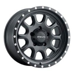 U.S. Wheel Aluminum Stealth 771 Simulated Beadlock 17x8.5 5x114.3 0 ET 83 CB Matte Black