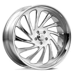 US Mags Cascade 5 UF043 24x9 Blank 5 Lug 1 ET 72.56 CB Polished