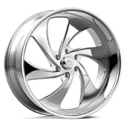 US Mags Initiative 6 UF027 24x9 Blank 5 Lug 1 ET 72.56 CB Polished