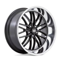 US Mags Santa Cruz U138 20x8.5 5x120.65 6 ET 72.56 CB Gloss Black Diamond Cut Lip