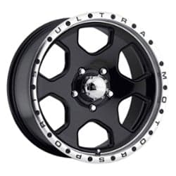 Ultra 175 Rogue 17x8 6x139.7 10 ET 108 CB Gloss Black w/ Diamond Cut Lip & Clear Coat