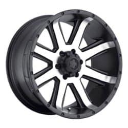 Ultra 195 Crusher 17x8 5x135 10 ET 87 CB Satin Black w/ Diamond Cut Face & Satin Clear Coat