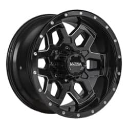 Ultra 217 Warlock 17x9 6x139.7/6x135 12 ET 106.1 CB Gloss Black w/ CNC Milled Accents & Clear Coat