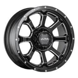 Ultra 219 Nemesis 17x9 5x139.7/5x127 1 ET 87 CB Gloss Black w/ CNC Milled Accents & Clear Coat