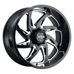 Ultra 230 Villain 24x12 8x165.1 -44 ET 125.2 CB Gloss Black with Milled Accents and Clear Coat