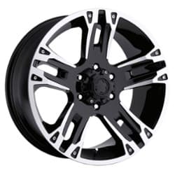 Ultra 235 Maverick 16x8 5x127 10 ET 78 CB Gloss Black w/ Diamond Cut & Clear Coat