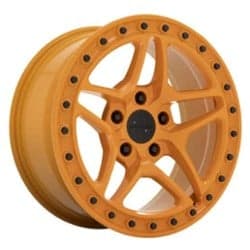 Victor Equipment Berg 17x8 5x130 10 ET 71.5 CB Gloss Orange with Black Bolts