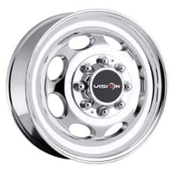 Vision 181NR Hauler Duallie Front 19.5x6.75 8x170 102 ET 125.2 CB Chrome